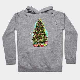 Colorful Christmas tree Hoodie